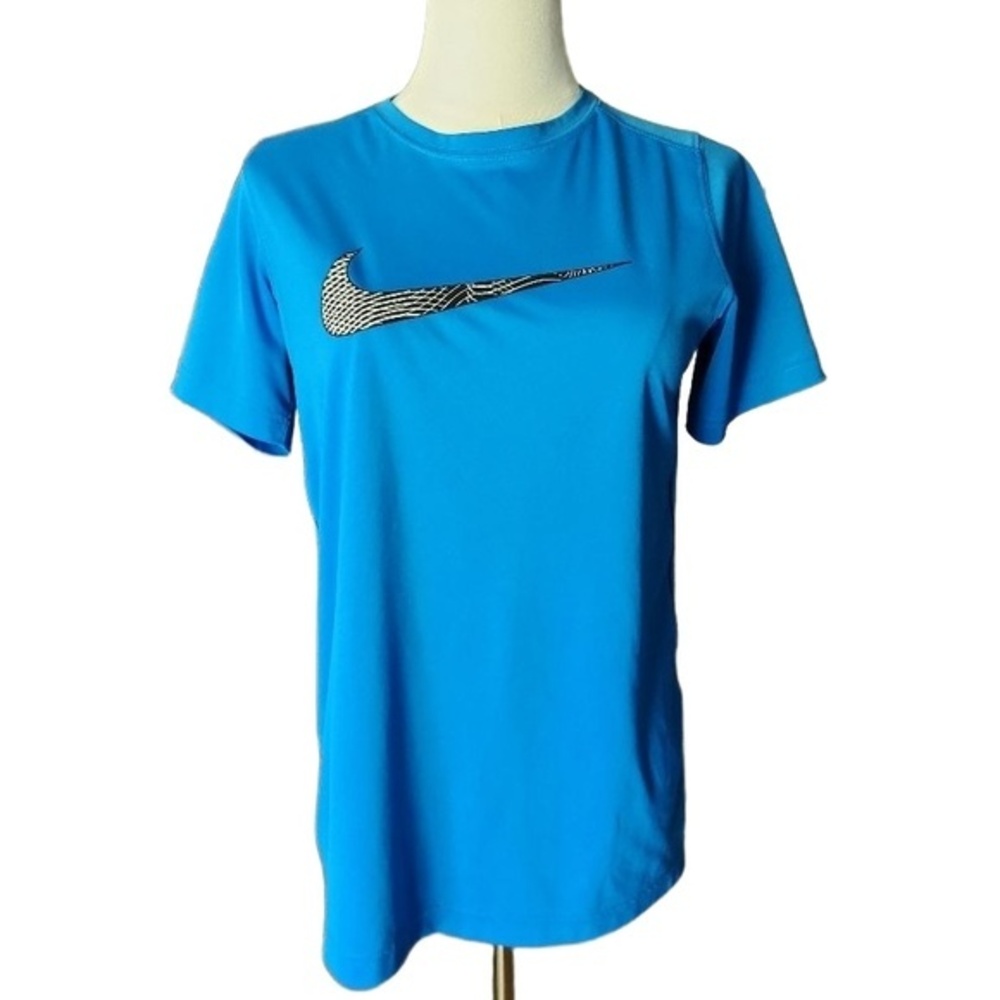 Nike Tshirt Kids Size Large Blue 745327406 Crew Neck Short Sleeves Sporty Modern